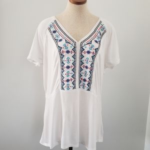 Nygard embroidered blouse,size L
